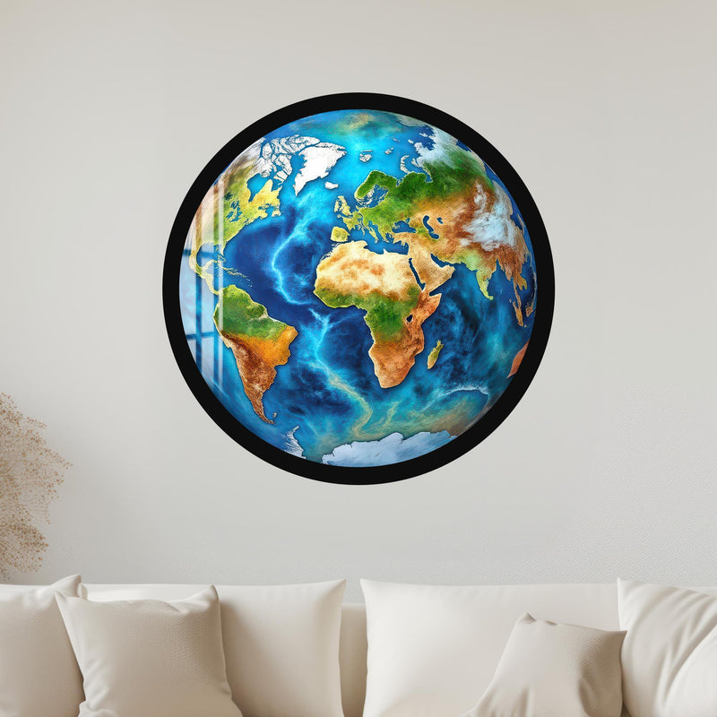 Vibrant Earth with black frame