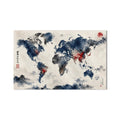 Ink Wash World Map product shot on white background