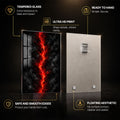 Molten Rift — tempered glass, ultra HD print, ready to hang