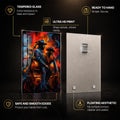 Blazing Bass Duo — tempered glass, ultra HD print, ready to hang