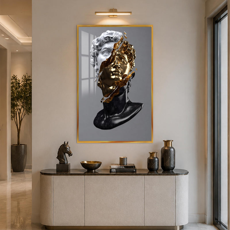 Gilded David with gold frame