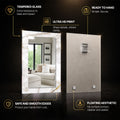 Ivory Gold Marble — tempered glass, ultra HD print, ready to hang