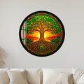 Celtic Tree Sunset with black frame