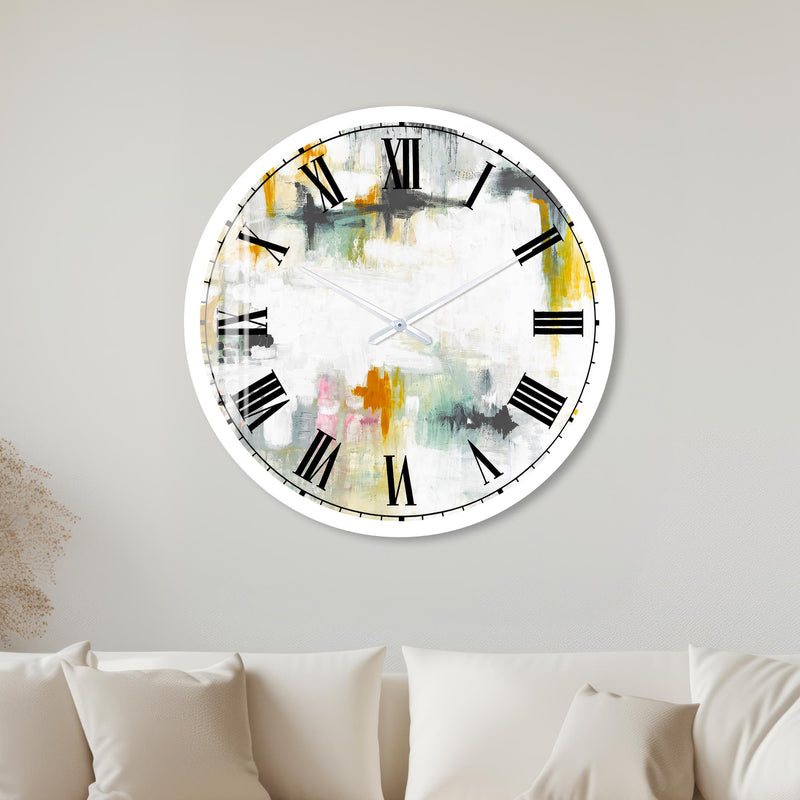 Pastel Abstract Numerals with white frame