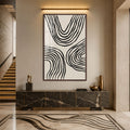 Artronauts Glass Print 12x18 cm | 4.7"x7.1" / Walnut Flowing Contours Glass Wall Art