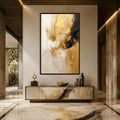 Artronauts Glass Print 12x18 cm | 4.7"x7.1" / Black Golden Arc Glass Wall Art