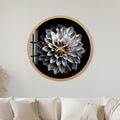 Monochrome Dahlia with gold frame