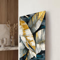 Artronauts Glass Print Metallic Tropical Leaves Glass Wall Art