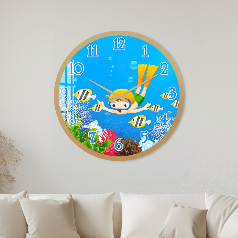 Underwater Snorkelling Adventure with gold frame