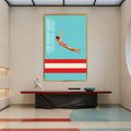 Retro High Dive with gold frame