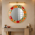 Vintage Poppy Garden with gold frame