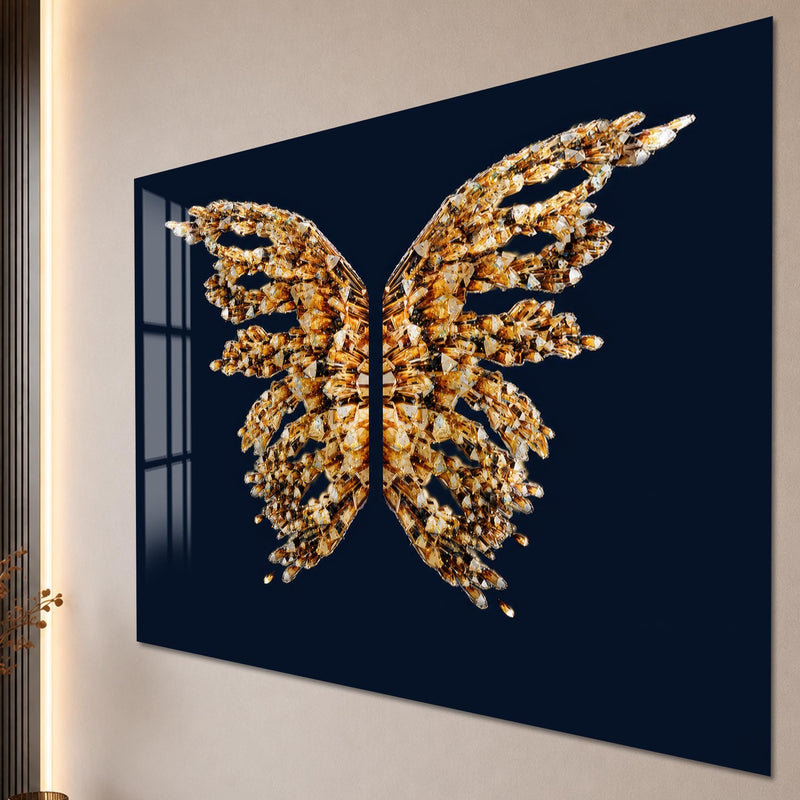 Artronauts Glass Print Crystal Wing Butterfly Glass Wall Art