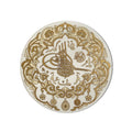 Ottoman Tughra Floral Plate product shot on white background
