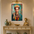Floral Icon Portrait with white frame