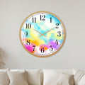 Pastel Colour Clouds with gold frame