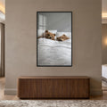 Sleepy Bear Pair with black frame