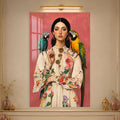 Artronauts Glass Print Parrot Garden Portrait Glass Wall Art