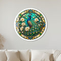 Jeweled Peacock Garden with white frame