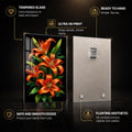 Radiant Tiger Lilies — tempered glass, ultra HD print, ready to hang