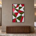 Crimson Mosaic with walnut frame