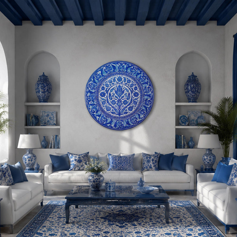 Cobalt Floral Medallion lifestyle view