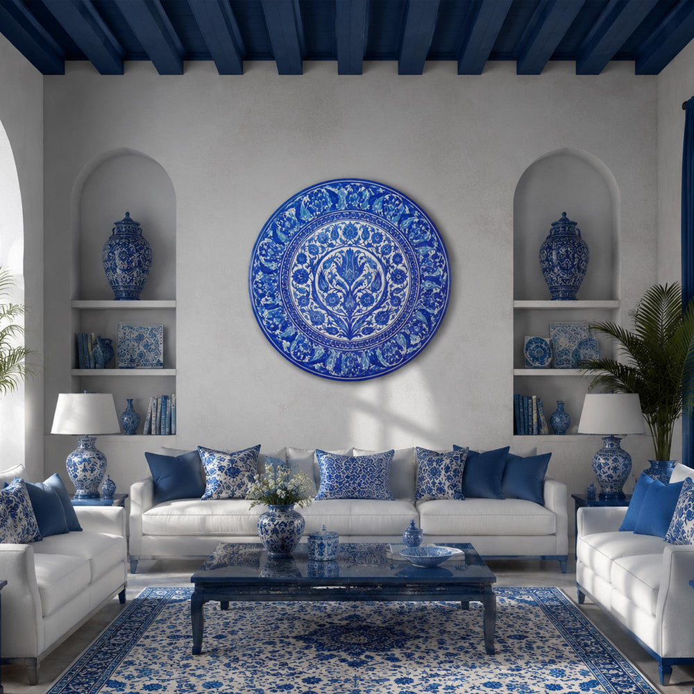 Cobalt Floral Medallion lifestyle view