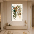 Botanical Serenity with silver frame