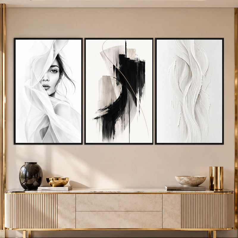 Veiled Elegance with black frame