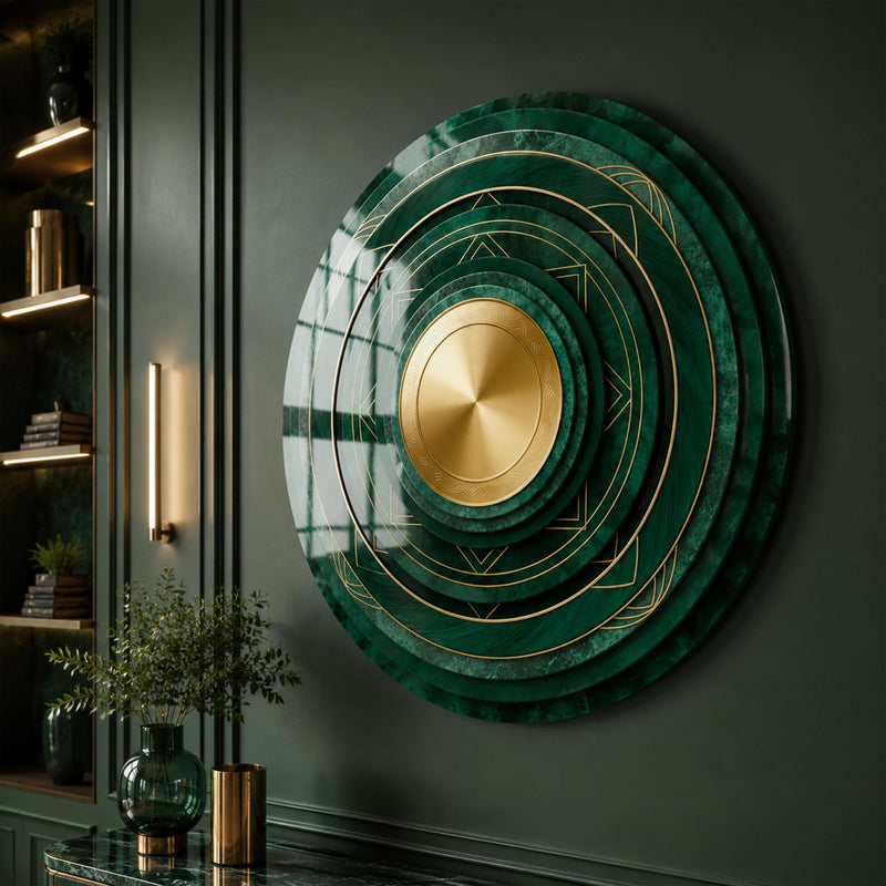 Emerald Geometric Halo angled lifestyle view