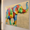 Artronauts Glass Print Floral Mosaic Elephant Glass Wall Art