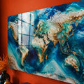 Azure Marble World Map lifestyle view
