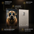 Regal Mastiff — tempered glass, ultra HD print, ready to hang