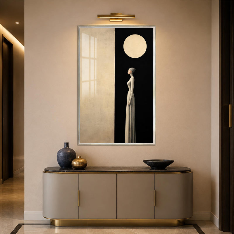 Woman Under The Moon with silver frame