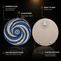 Midnight Mosaic Swirl — tempered glass, ultra HD print, ready to hang