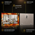Amber Olive Grove — tempered glass, ultra HD print, ready to hang