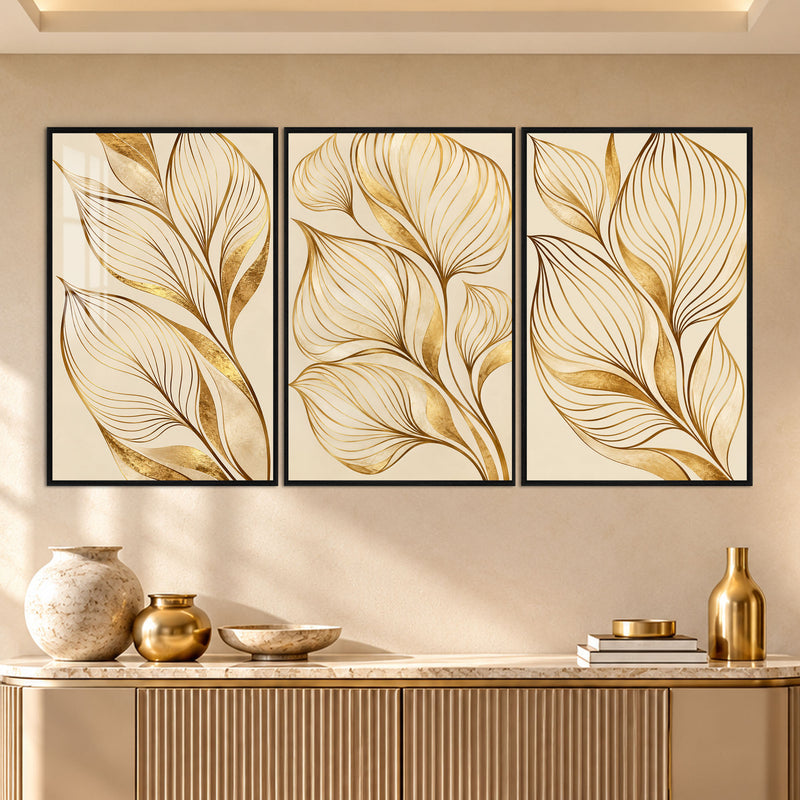 Golden Leaf with black frame