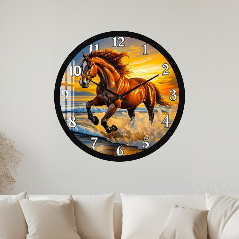 Sunset Stallion with black frame