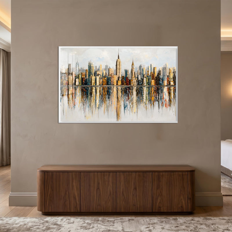 Manhattan Reflections with white frame