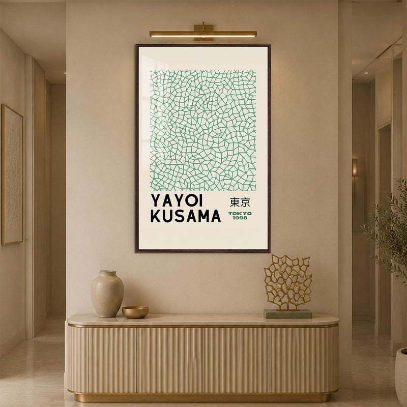 Tokyo Mosaic Lines with walnut frame