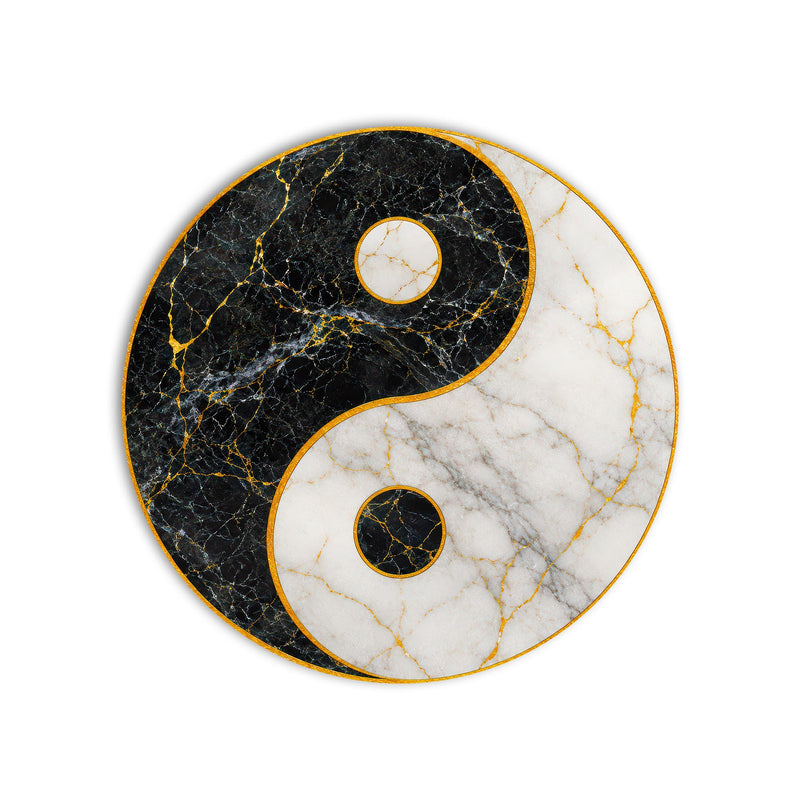 Marble Yin Yang product shot on white background