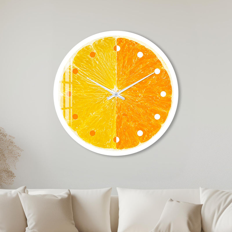 Zesty Orange Slice with white frame