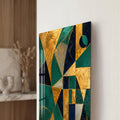 Artronauts Glass Print Emerald Geometric Fusion Glass Wall Art