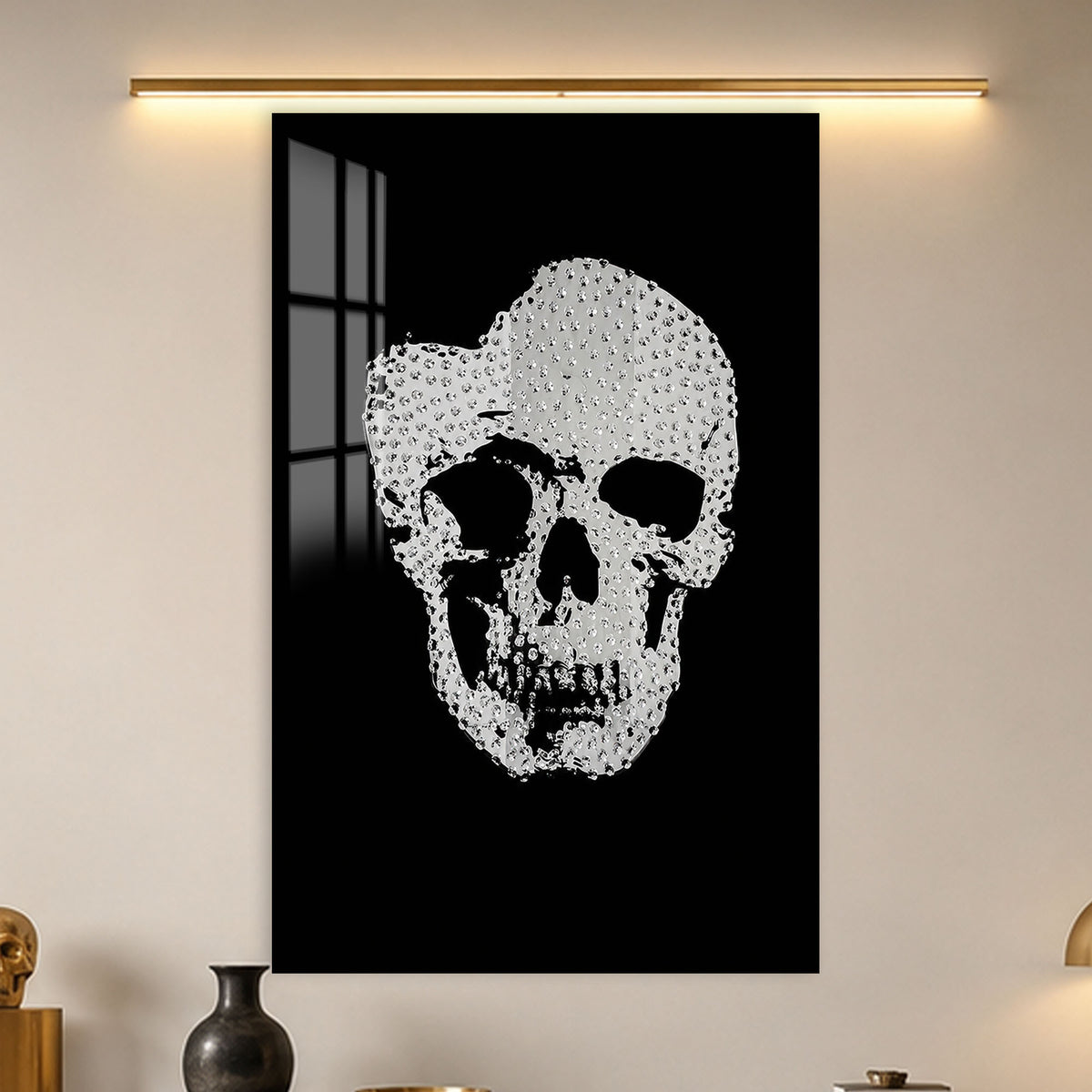 Crystal Skull in a modern room