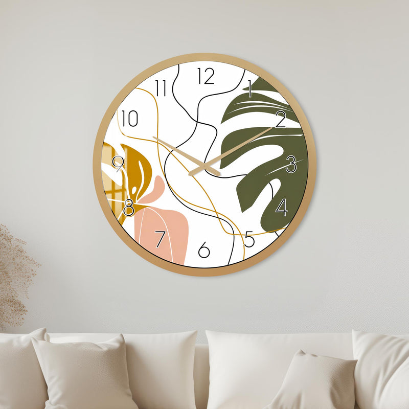 Botanical Linework with gold frame