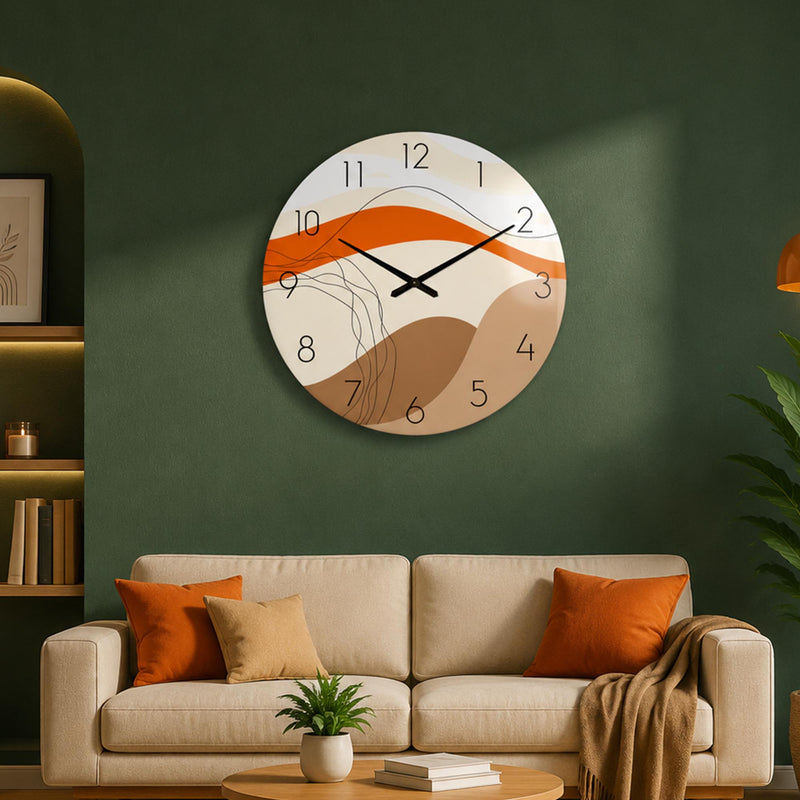 Abstract Terracotta Waves lifestyle view