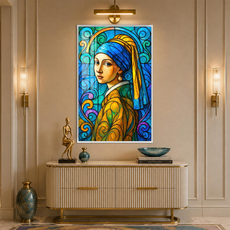Sapphire Pearl Muse with white frame