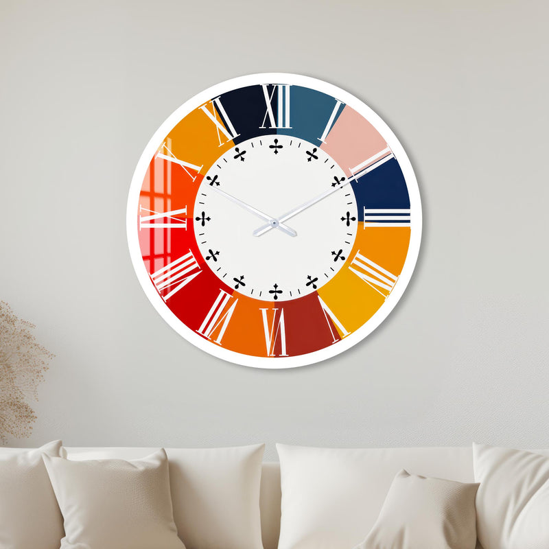 Colour Block Numerals with white frame