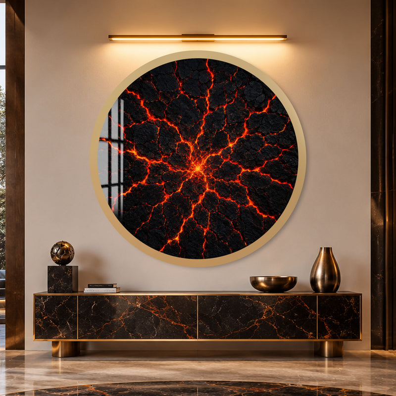 Molten Earth with gold frame