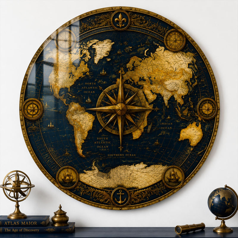 Antique Navigator Map lifestyle view