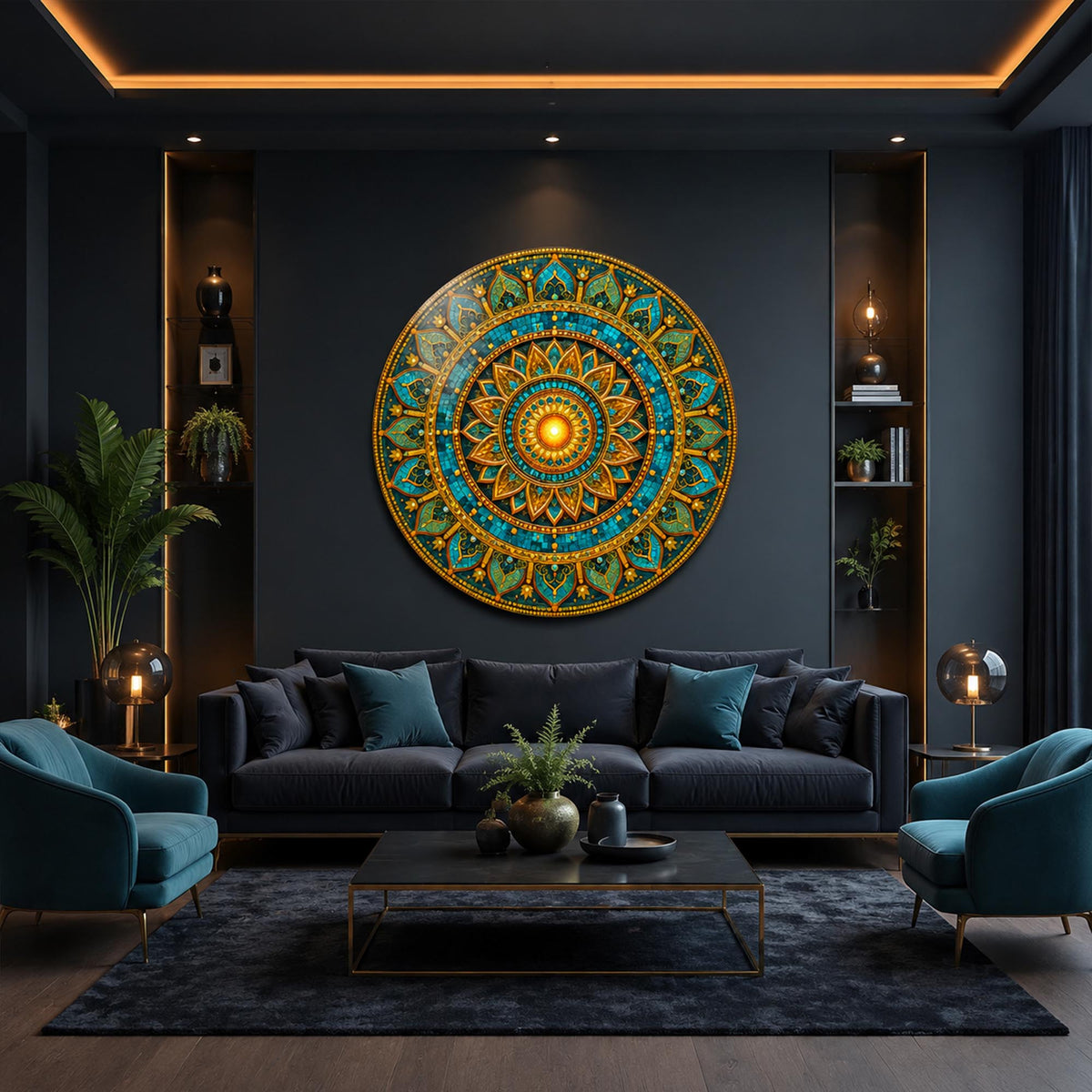 Turquoise Sun Mandala lifestyle view